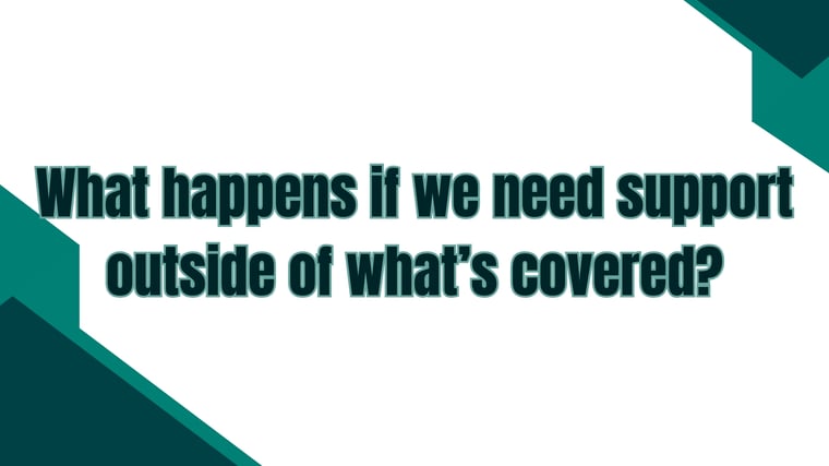 What happens if we need support outside of what's covered video thumbnail